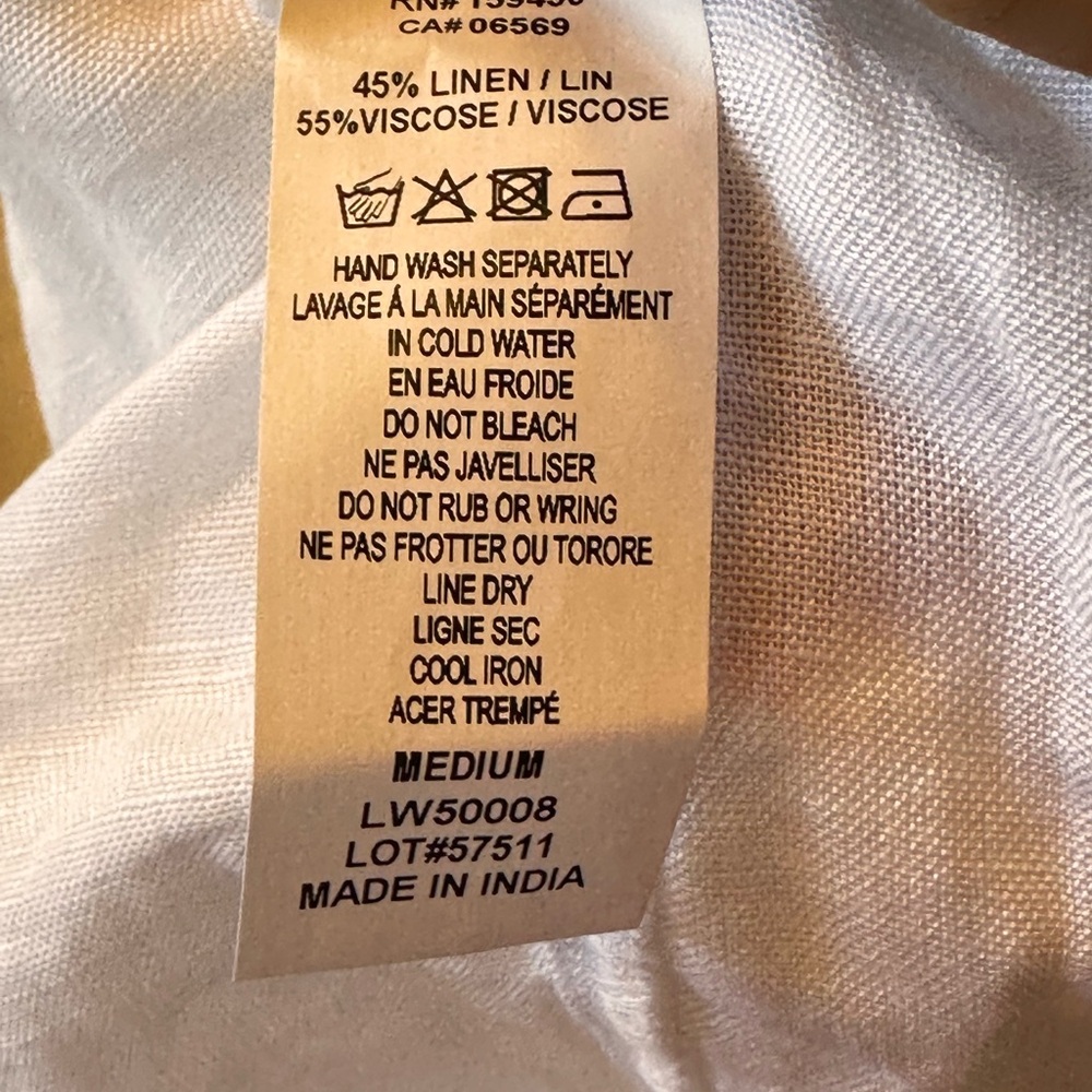 Elan NWT Size Medium White linen Halter Pleated Halter Maxi Dress - Picture 16 of 16